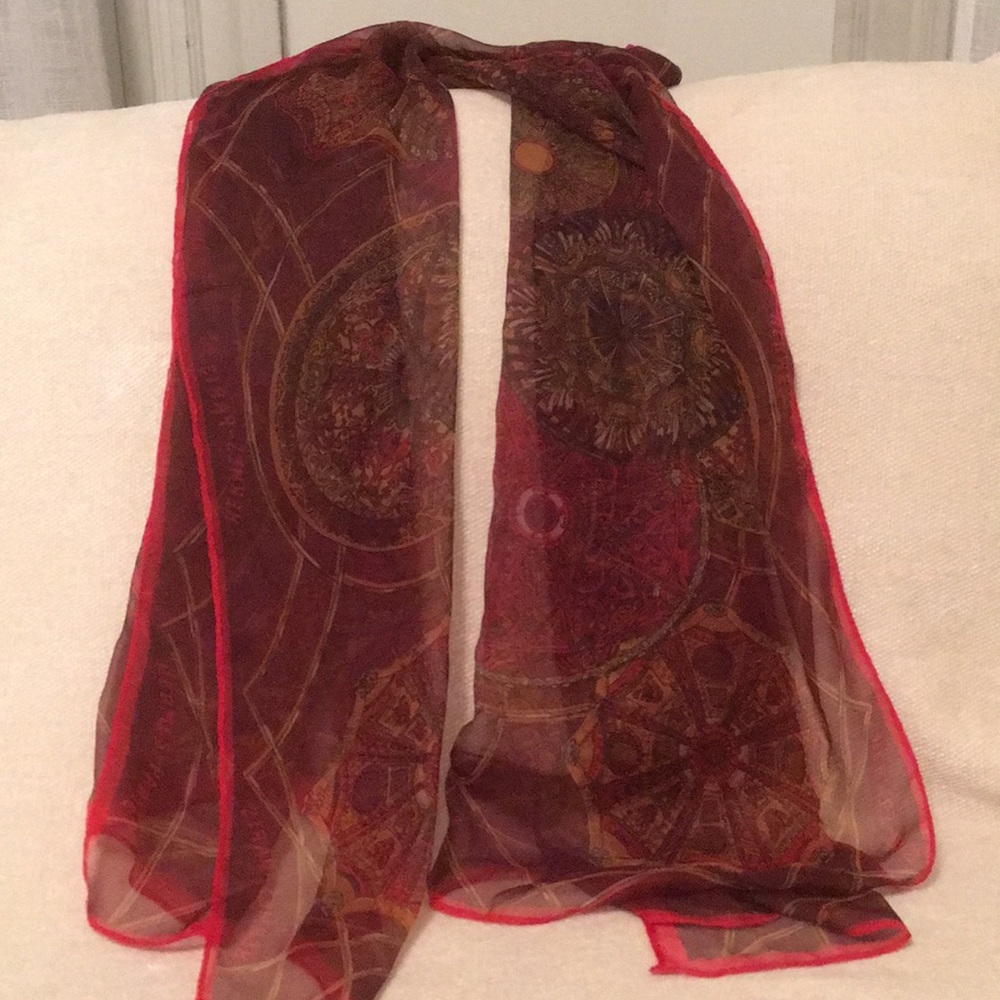 Gorgeous silk chiffon scarf by Hermes